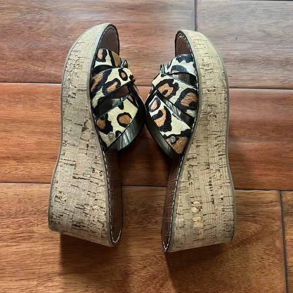 Sam Edelman Leopard Print Sandals - Picture 6 of 8